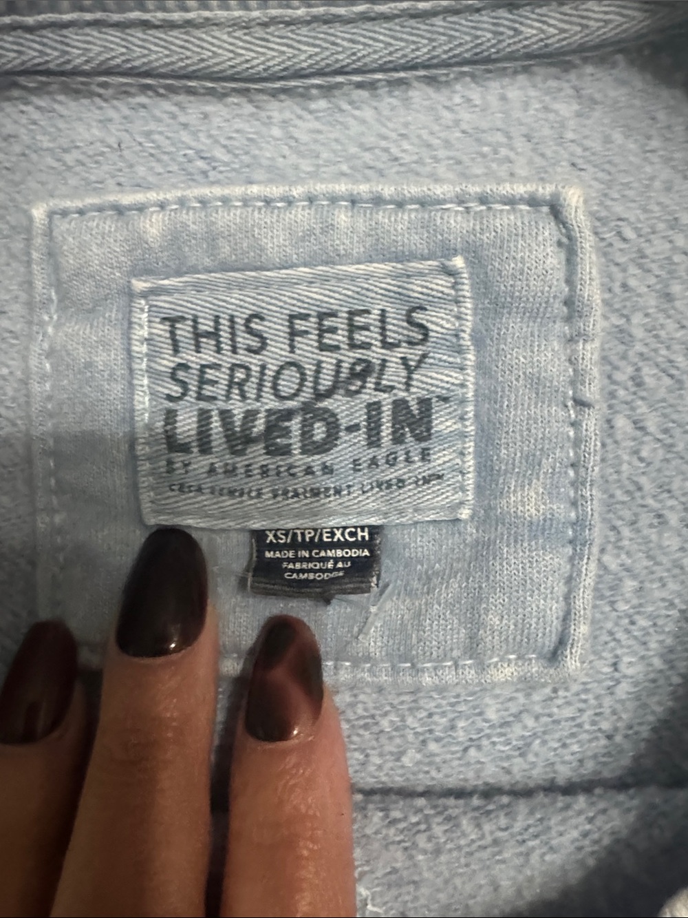 American Eagle Outfitters Light Blue 'EAST COAST' Crewneck Sweatshirt - Picture 2 of 7
